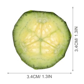 TEHAUX 12pcs Dried Pressed Cucumber Slices for DIY Decor Craft Supplies Handmade Decorations