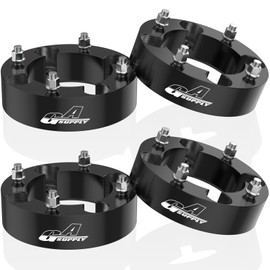 GAsupply 4×156 ATV Wheel Spacers 3/8"-24 Studs, 2 inch 50mm 4 Lug Black Wheel Spacer Adapters 131mm Hub Bore, 4 Pcs