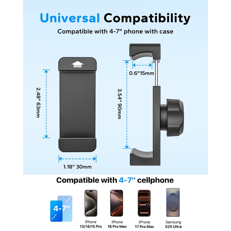 Upgraded Magnetic Tractor Phone Holder for Forklift/Front Loader/Excavator