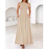 ZESICA Women's Summer 2025 Sleeveless Maxi Dress One Shoulder Casual