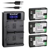 Kastar USB LCD Dual Charger and 3 Pack Battery for