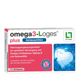 omega3-Loges® plus astaxanthin - 60 capsules - omega-3 fatty acids in premium quality with a high proportion of DHA and EPA