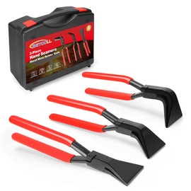 BETOOLL 3-Piece Hand Seamers Sheet Metal Tools Set - Straight Jaw, 45°, and 90° Metal Bending Pliers with Tool Box Storage Case for Bending and Flattening Sheet Metal