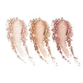 Milani Stellar Lights - Paleta de resaltadores Rose Glow (0.42 onzas) 3 polvos faciales veganos y libres de crueldad que contornean y resaltan para un