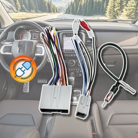 Unbranded Stereo Harness & Antenna Adapter Aftermarket RCA Plug Kit for Ford/Lincoln