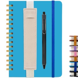DWIYITTN Notebook A5 Lined Hardcover Spiral Notepad with Pen Holder & Pen, 160 Pages/80 Sheets 80gsm Spiral Notepad, 14.5 x 21 cm, Sky Blue