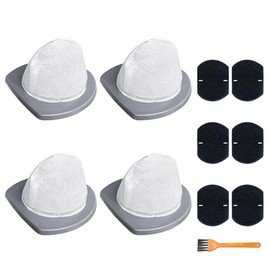 4 Pack 2033 Vacuum Replacement Filter Compatible with Bissell Featherweight Stick Lightweight Bagless Vacuum 20331 20333 20334 20336 20339 2033M, 4 Mesh Filters & 6 Foam Filters, Replace No.1611508