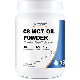 Nutricost C8 MCT Oil Powder 1LB (16oz) - 95% C8 MCT Oil Powder