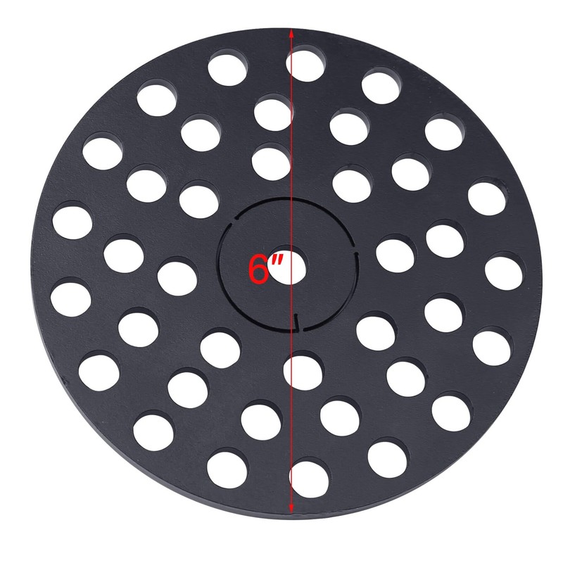 Bueyfolt 6" Cast Iron Drain Cover with Removable Drain Ports,