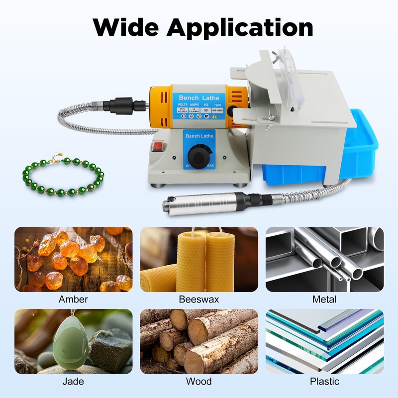320W Desktop Polishing Machine, Multi-Function Grinder Jewelry Rock Polishing Buffer