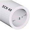 VENTRAL PVC Pipe Sch40 2 Inch (2.0) White Custom Length