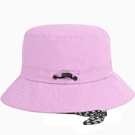 Purple Waterproof Bucket Hat for Women and Men - UV Protection Beach Sun Hat Fishing Safari Boonie Hat Rain Hat Adjustable Packable