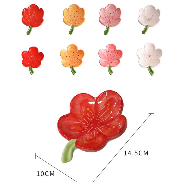 Flower Soap Dish Ceramic Soap Dish with Drain Cute, Embellishments
