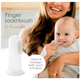 Cherish Baby Toothbrush Kit 3-24 Month 3 Phases  Silicone Orange