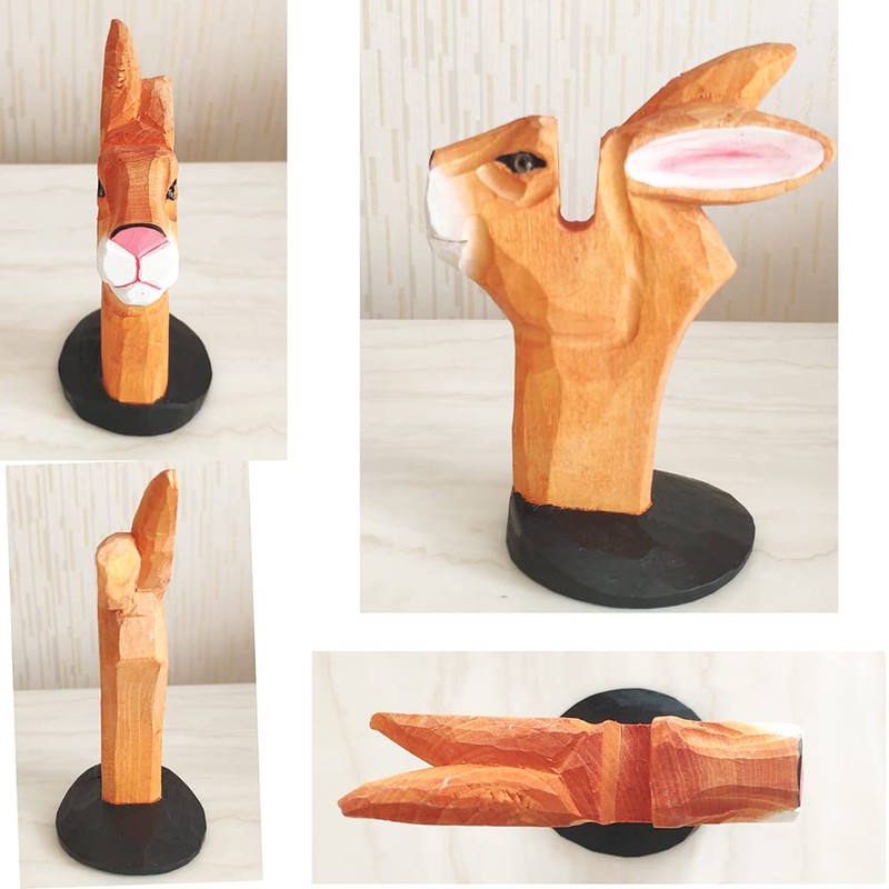 TXXMA Wood Eyeglass Stand Handmade Carved Spectacle Holder Sunglass Holder