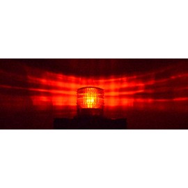 S8LSM RED Steady-ON 2NM IP67 Solar LED Magnetic Mount Marina Dock Barge Boat Safety Beacon Light