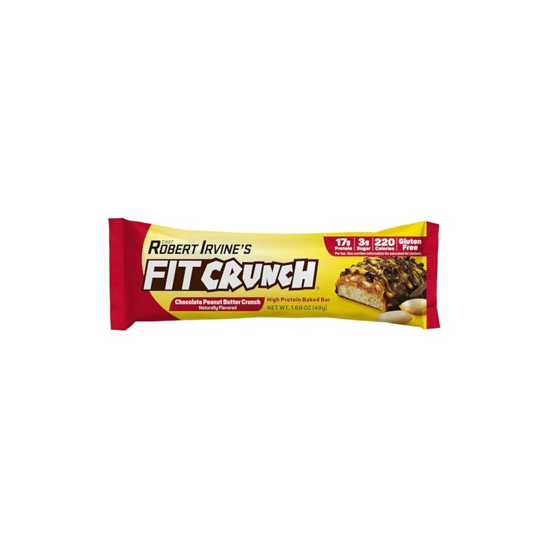 FITCRUNCH Protein Bars, Snack Size Value Pack, Gluten Free, Made