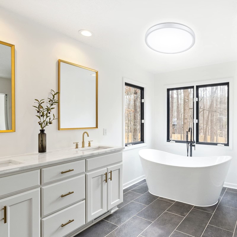 Smanu Dimmable LED Ceiling Light Panel with Remote Control,18W 1500LM,3000K-6000K,Night