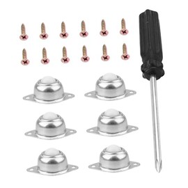 GLEAVI Ruedas De Nylon Para Silla y Muebles Paquete De 7 Piezas 6 Ruedas De 1/2 Pulgada Tornillos y Destornillador Resistentes y Silenciosas Para Transporte Ligero y Uso Industrial