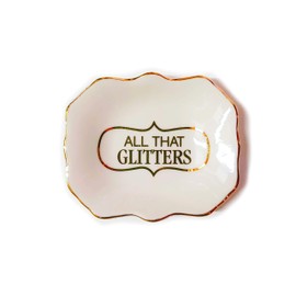 Halcyon Words Ornate Trinket Dish For Jewellery, Coins, Trinkets, Keys Plus More By Homestreet® (GLITTERS)