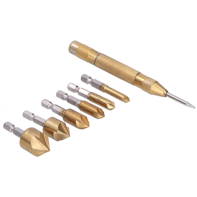 Chamfer Drill Bit Hex Shank 5 Flute Countersink Hole Opener