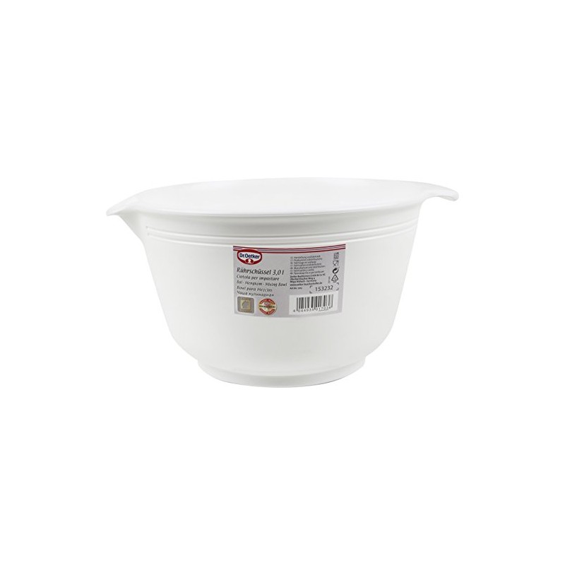 Dr. Oetker Rührschüssel, 3 L, Weiß, Weiss/Opulenter Garten