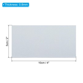 PATIKIL 5pcs Galvanized Steel Sheet, 10x5cm Galvanized Steel Plate Panels 0.8mm Thick Metal Timber Connector Sheet for Roof Flashing Fixing Repair Arts Crafts DIY Projects