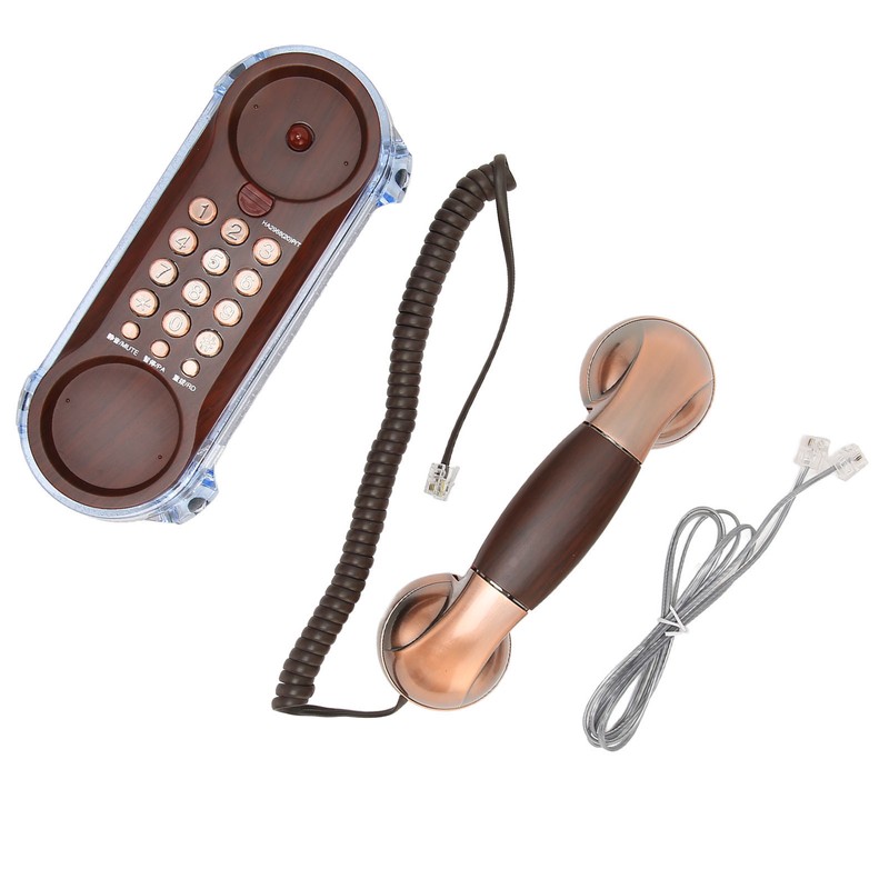 Retro Landline Phone Corded Home Phone Wall Mount Flash Phone