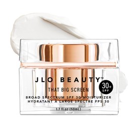 JLO Beauty That Big Screen Broad Spectrum SPF 30 Face Moisturizer, Hydrates, Protects, Luminizes, Lightweight Hyaluronic Acid Sunscreen for Face Lotion, Supports Smooth, Dewy & Glowing Skin, 1.7 Fl Oz