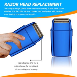 Xspeedonline Replacement Shaver Foil Double Foil Head with 2X Cutters for BaByliss PRO FXRF2G - Blue