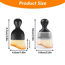Car Interior Cleaning Brush, 4 Car Brush Interior Dust Brush, Car Interior Detailing Brush, Soft Bristle Automotive Interior Dusting Brush Tools for Crevice Dashboard Leather Air Conditioner Vent