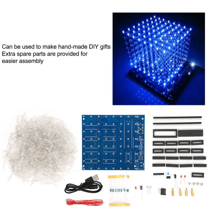 3D LED Light Squared Kit 8 x 8 x 8