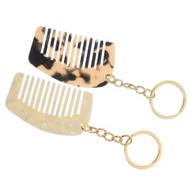 Ipetboom 2pcs Keychain Comb Portable Wide Tooth Comb for Women Compact Travel Accessory for Pocket Bag for All Hair Types Easy to Carry