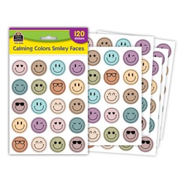 Teacher Created Resources Calming Colors Smiley Faces Stickers (TCR6986)