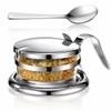 Stainless Steel Salt Cellar with Spoon & Lid, Heavy Duty