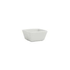 Tuxton China GSP-750 Ramekin, 3 oz., 3" x 3" 1-1/2"H, Square, Microwave and Dishwasher Safe, Oven Proof, Fully Vitrified, Santorini, Porcelain White, Pack of 24