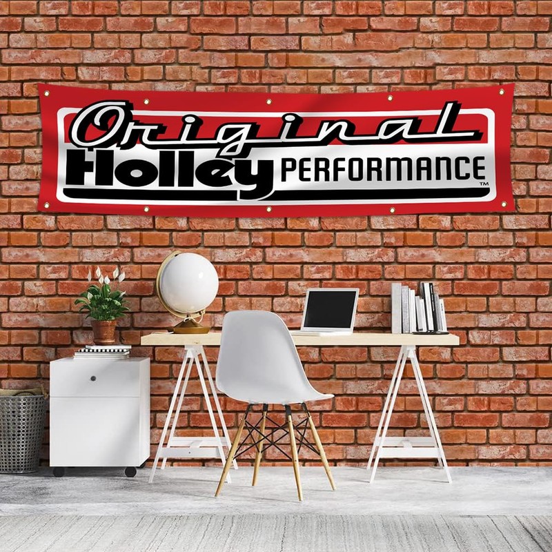 Holley Flag 2x8ft Original Performance Banner for Garage Room Man