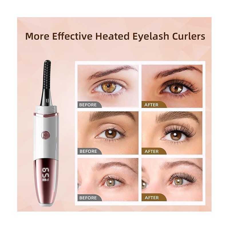 Heated Eyelash Curlers - Fast Heat up Within 10s -