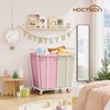Hoctieon 2 Section Laundry Sorter Cart, 400L Rolling Hamper with