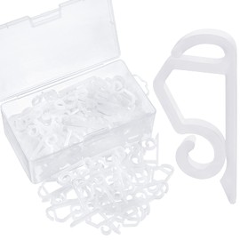 Marsui Christmas Light Clips Outdoor Gutter Hooks Weatherproof Outdoor Lights Clip Holiday Light Clips for Christmas Decoration Fairy Lights (White, 120 Pieces)