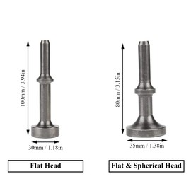 1Pcs Air Hammer Bit, Chrome Molybdenum Steel Drill Set, Smoothing Air Hammer Set, Pneumatic Drifts Hammer Bit, Extended Length Impact Tool, 35x80mm Flat Head