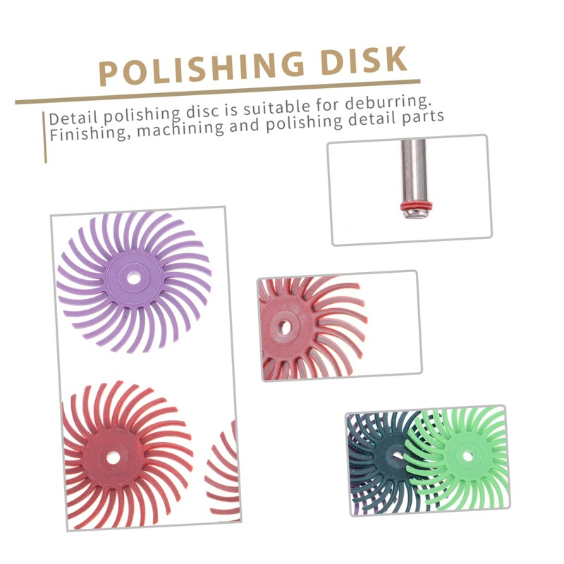 WOONEKY 24pcs Radial Polishing Discs Multi-grit Bristle Buffing Wheels for