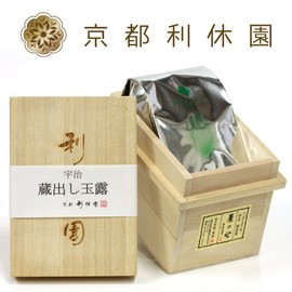 Kyoto Rikyuen KS-03 Tea Gift Kuradashi Uji Gyokuro, 3.5 oz (100 g), New Year's Gift, Tea Box, Wooden Box, Uji Tea Made in Japan