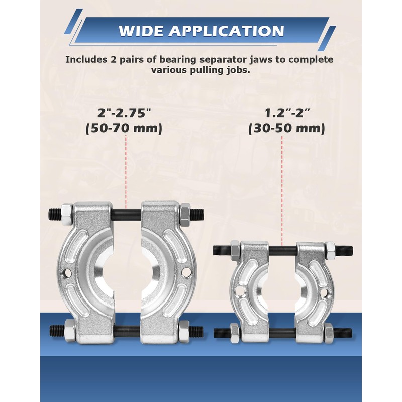 DAYUAN 14pcs Bearing Separator Puller Set, Heavy Duty 5 Ton