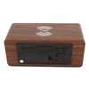 Wooden Digital Alarm Clock Yellow LED Display Adjustable Dimmer Weekday