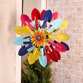 Girl Next Door 75" Tall Garden Trowel Wind Spinner:_Multi
