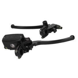 Motorcycle Hydraulic Brake Pump, 22 mm Brake Clutch Master Cylinder Handlebar for Universal Motorcycle Clutch Lever of Hydraulic Brake Black CNC Aluminium Alloy, Popular