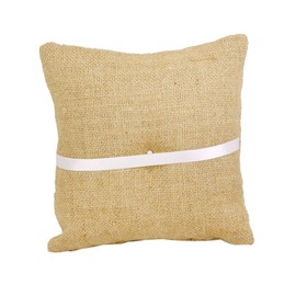 jojofuny Bridal Shower Ring Pillow Double Heart Mr Mrs Wedding Decorations Pillow