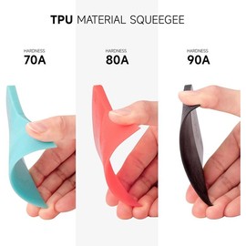 PPF  Vinyl Wrap Tool, 3 In 1 Different Hardness Anti-Scratch Rubber Scraper Soft TPU Mini  Window Tint Tool for  Protection Film,  for Window Cleaning - Color: Multicolor