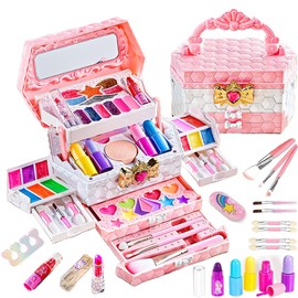 Wesfen Makeup Set, Girls, Toys, Children's Cosmetics Set, Girls, Gift, Elementary School Student, Birthday Gift, Christmas Gift, Washable and Harmless for Girls, Makeup Set, Children's Dresser